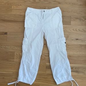 White cargo pants